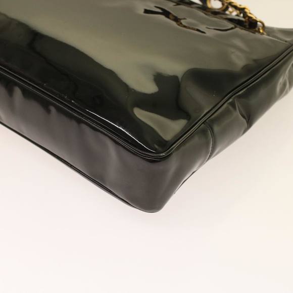 CHANEL Chain Shoulder Bag Patent leather Black CC Auth ar9959B - Picture 15 of 16